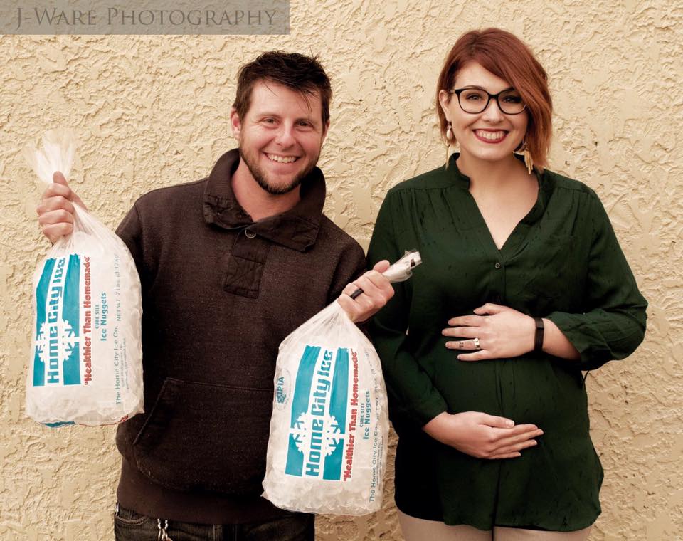 Ice, Ice, Baby announcement picture